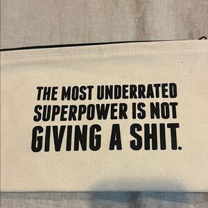 Stylish Cream Canvas Pouch